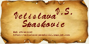 Velislava Spasković vizit kartica